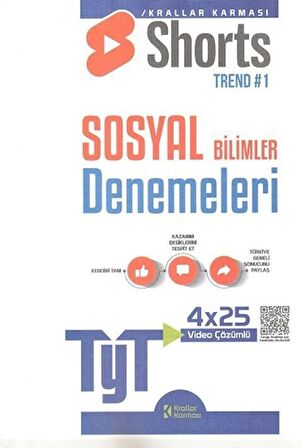 TYT Sosyal Bilgiler 4 x 25 Shorts Deneme