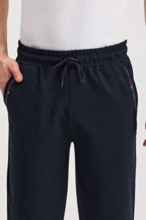 Erkek Yanları Cepli Siyah-Antrasit Bermuda Diz Altı Kapri Beli Ayarlanabilir Lastikli 2'li Uzun Şort