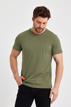 Erkek Çok Renkli T- Shirt Regular Fit Rahat Kesim Bisiklet Yaka Basic Tişört 