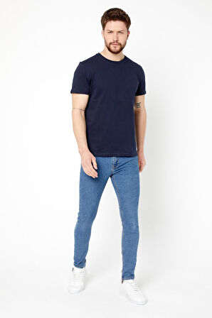 Erkek Çok Renkli T- Shirt Regular Fit Rahat Kesim Bisiklet Yaka Basic Tişört 