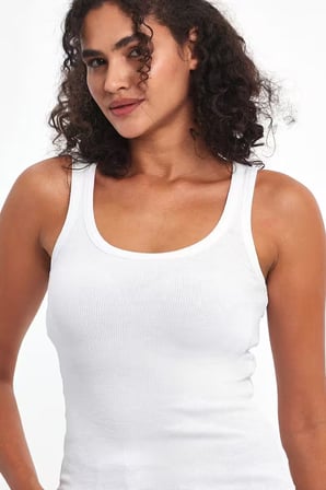 fitilli Siyah crop havuz yaka sıfır kol pamuklu 5'li kadın atlet