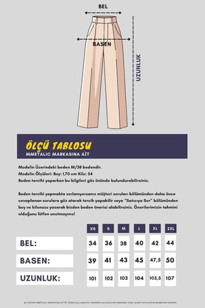 Kadın Yüksek Bel Cırt Kapama Beli Lastikli Fermuarlı Cepli Likralı 2'li Palazzo Pantolon