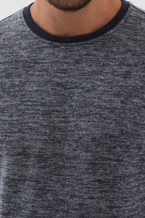 Erkek Bisiklet Yaka Pamuklu Basic Regular Fit Sweatshirt