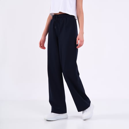 Kadın Lacivert Normal Kalıp Basic Beli Lastikli Kapüşonlu Oversize Mevsimlik Alt Üst Eşofman Takımı
