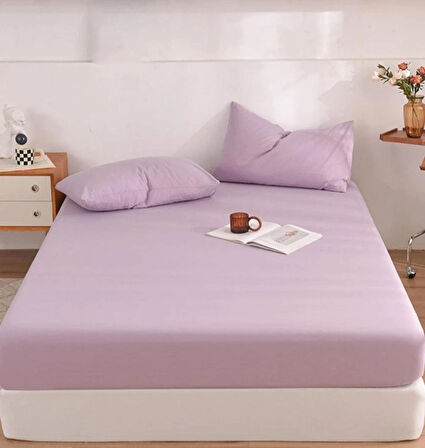 TOTEM Ranforce Pamuklu Yastık Kılıflı Lastikli Çarşaf Takımı 180 x 200 Battal Boy