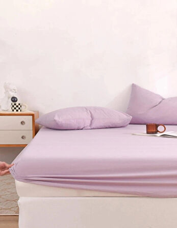 TOTEM Ranforce Pamuklu Yastık Kılıflı Lastikli Çarşaf Takımı 180 x 200 Battal Boy