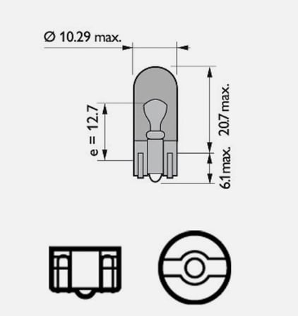 Philips T10 Turuncu Amber Dipsiz Tavan Park Plaka WY5W 2 Adet