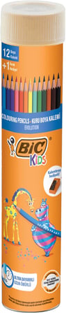 Kids Evolution Kuru Boya Kalemi 12'li Metal Tüp, Kıymık Oluşturmaz, Çiğnemeye Karşı Dayanıklı, Kolay Açılır