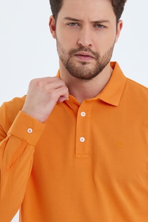 Erkek Polo Yaka Comfort Uzun Kollu Basic Tişört