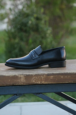 Erkek Kışlık Kundura Hakiki Deri  Kauççuk Taban Bağcıksız