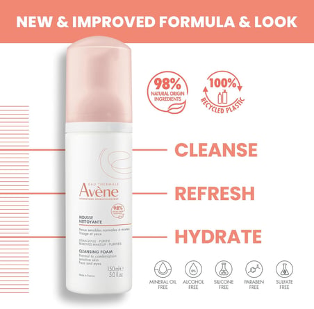 Normal ve Karma Hassas Ciltler için Temizleme Köpüğü 150 ml