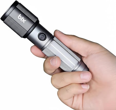 Flashlight BX2153FL 7W LED, Max. 330 Lümen Parlaklık ve 325 Metreye Kadar Menzilli 2000mAh Şarj Edilebilir Manyetik Cob LED Gövdeli Kompakt El Feneri