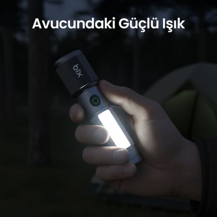 Flashlight BX2153FL 7W LED, Max. 330 Lümen Parlaklık ve 325 Metreye Kadar Menzilli 2000mAh Şarj Edilebilir Manyetik Cob LED Gövdeli Kompakt El Feneri