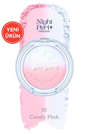 Doğal ve Aydınlık Görünüm Sunan İki Tonlu Allık PERIPERA Pure Blushed Custom Cheek (001 Candy Pink)