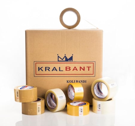 Koli Bandı 45mm x 100m Şeffaf Yapışkanlı Akrilik Kopmayan Bant Kral Bant Koli Bantları 1 Adet