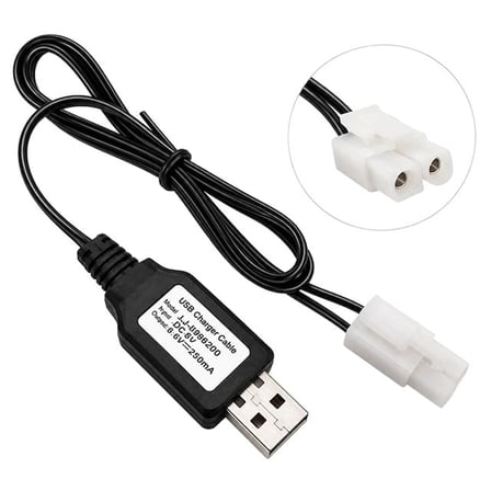 PM-33598 9.6V Ni-Cd 250mA USB Şarj Kablosu KET-2P Tamiya Soketli 30CM