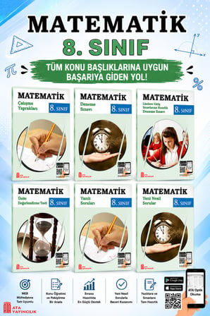 8.Sınıf Matematik Süper Set Ders Çalışma Yaprakları (6 Kitap)