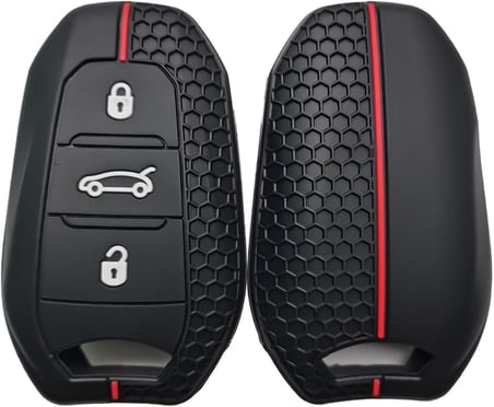 Citroen C4 ile Uyumlu Silikon Anahtar Kabı Kırmızı Anahtar Kılıfı
