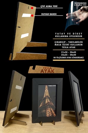 yhfoto 6 Adet 10x15 Siyah Mini Mdf Seti siyah