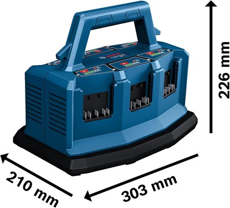 GAL 18V6-80 Çoklu Şarj Cihazı (Tüm Bosch 18V Aküler ile Uyumludur)
