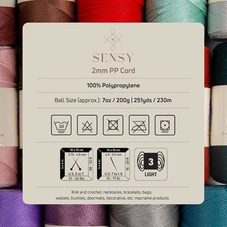 2 Mm - 200 gr Polyester Makrome Ipi Lila 230 M Polyester Makrome Ip Supla Ip Ve Çanta Ipliği
