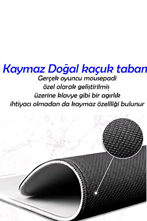 Japon Samuray Oyun Gaming Klavye Mouse Pad Kaymaz Taban Kenarları Dikişli Su Geçirmez Masa Matı 70x30 cm