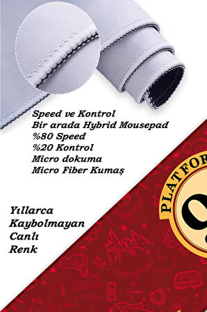Harry Potter Hogwarts Oyun Gaming Klavye Mouse Pad Kaymaz Taban Kenarları Dikişli Su Geçirmez Masa Matı 70x30 cm