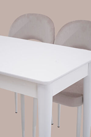 Melisa MDF Lak Panel Açılır Mutfak Masası 60x100