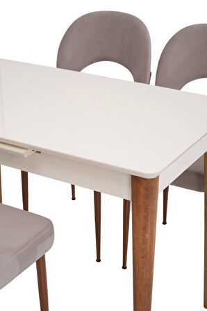 Melisa MDF Lak Panel Açılır Mutfak Masası 60x100