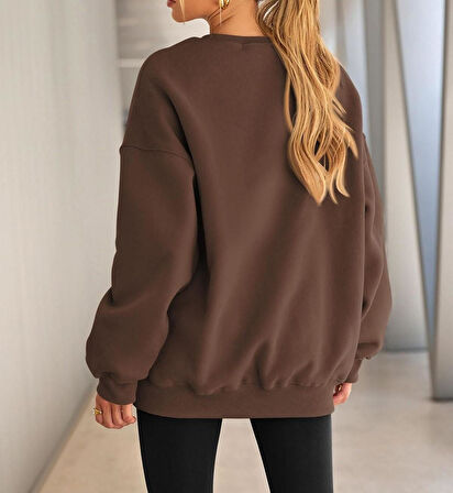 Kadın Basic Oversize Sweatshirt 