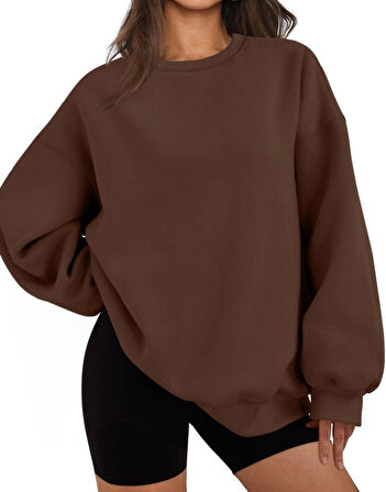 Kadın Basic Oversize Sweatshirt 