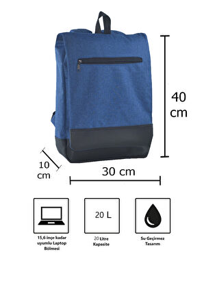 Bagorama WANT Unisex 15.6 Laptop / Tablet Uyumlu Kumaş Sırt Çantası