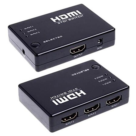  3 Port Hdmi Switch Çoklayıcı Çoğaltıcı Kumandalı