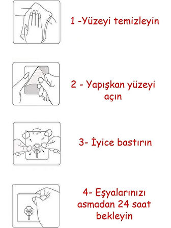 5 Adet Kendinden Yapışkanlı Duvar Kancaları Şeffaf Raf Duvar Askıları Mutfak Banyo Vida Kanca Çivi