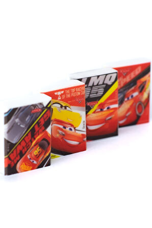 Disney Cars Baskılı Silgi Pratik iz Bırakmaz Yumuşak Sevimli Disney Tasarım 4 Adet