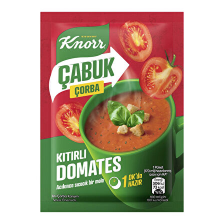 Knorr çabuk çorba Kıtırlı Domates 22 Gr Paket (20 Adet)