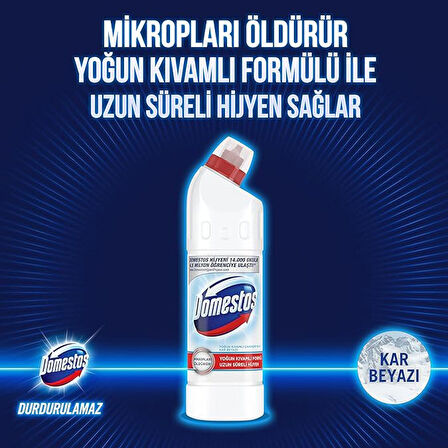 Domestos çamaşır Suyu Kar Beyazlığı 750ml Paket (5 Adet)