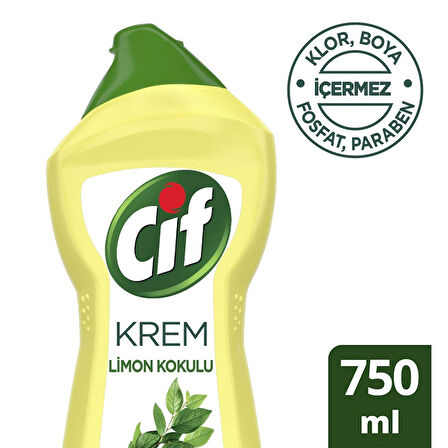 Ci̇f Krem Temi̇zli̇k Li̇mon 750ml Paket (5 Adet)