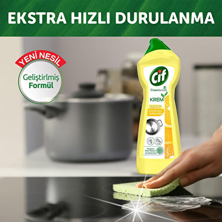 Ci̇f Krem Temi̇zli̇k Li̇mon 750ml Paket (5 Adet)