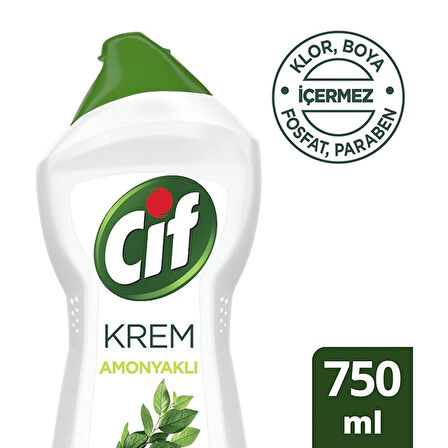 Ci̇f Krem Temi̇zli̇k Amonyak 750 Ml Paket (3 Adet)