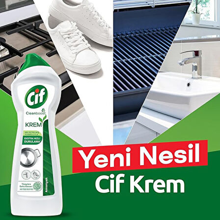 Ci̇f Krem Temi̇zli̇k Amonyak 750 Ml Paket (3 Adet)