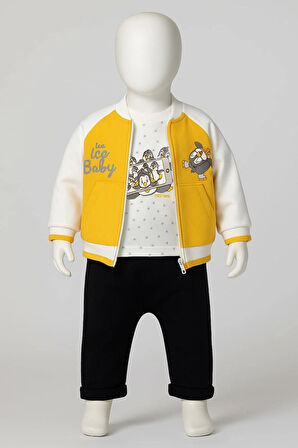 penguen baskılı kolej mont bady pantolon 