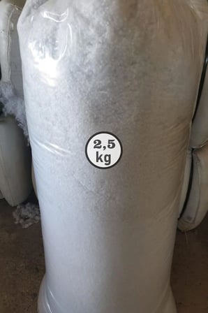 1. Kalite 2,5 Kilo Boncuk Elyaf Özel Üretim Yapışma Yapmaz beyaz11 45 x 45