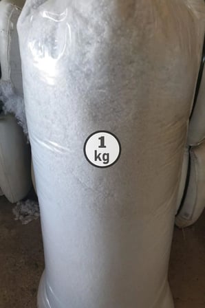 1. Kalite 2,5 Kilo Boncuk Elyaf Özel Üretim Yapışma Yapmaz beyaz11 45 x 45