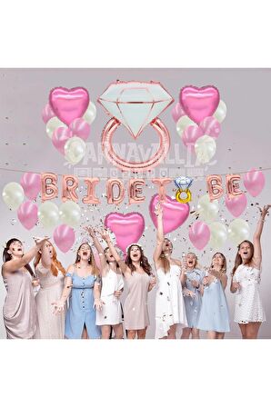 Bride To Be Metalik Balonlar Bekarlığa Veda Partisi Elmas Gelin Bekarlığa Veda Carnaval Partisi