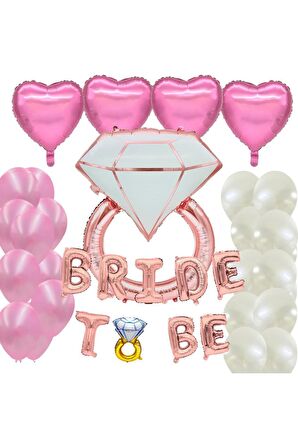 Bride To Be Metalik Balonlar Bekarlığa Veda Partisi Elmas Gelin Bekarlığa Veda Carnaval Partisi