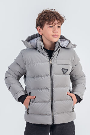  Nova Kumaş Kapüşonlu Erkek Çocuk Kışlık Mont KM2509