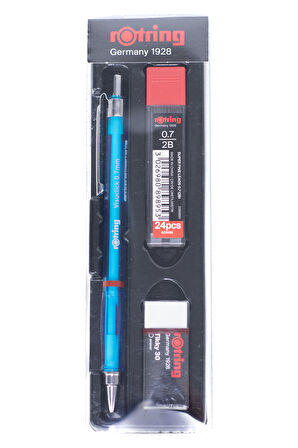 Oppland Kırtasiye Rotring Visuclik 2B Uçlu Kalem Orijinal Silgi Hediyeli 0.7 mm Dayanıklı Set