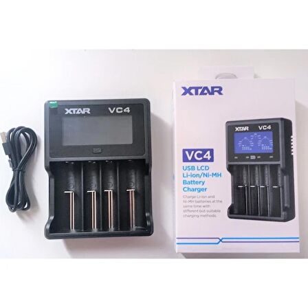 Xtar Vc4 Universal Li-İon/Ni-Mh/Ni-Cd Pil Şarj Cihazı