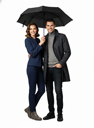 Oppland Tam Otomatik Şemsiye Güçlü Ekstra Dayanıklı Fiber Telli Kir ve Su Tutmayan Kumaş Kılıflı